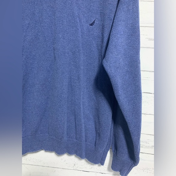 Nautica Men’s Sweater XL Blue 100% Cotton Crew Neck Long Sleeve Pullover - Picture 5 of 11